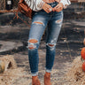 The Lawson Midrise Distressed Ankle Skinny Image - 1