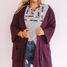 Weekend Out West Knit Cardigan In Purple  Curves Image - 1