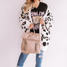 Snow In Central Park Knit Leopard Cardigan In Ivory  Curves Image - 1