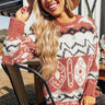 Cider Smiles Knit Sweater In Rustic Rose Image - 1