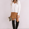 Happy Expressions Chenille Sweater In White Image - 1