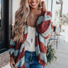 Stuck On You Knit Cardigan In Aurora Red Image - 1