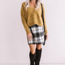 Happy Expressions Chenille Sweater In Mustard Image - 1