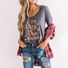 I'm With The Cowboys Shift Tee in Charcoal Image - 1