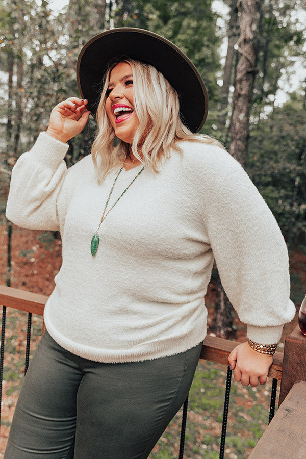 It's All The Rage Ultra Soft Sweater In Cream  Curves