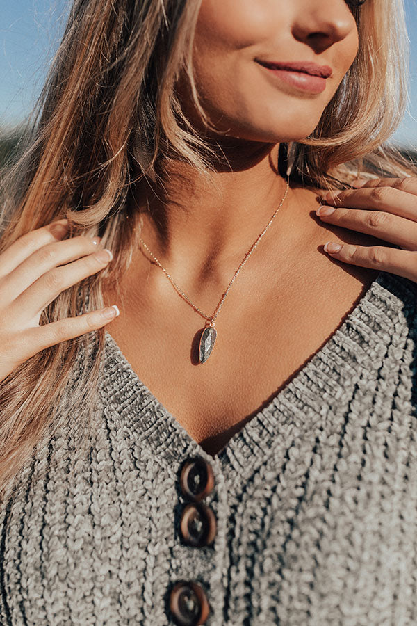 Sparkle And Shine Semi Precious Necklace in Pear