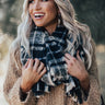 Well And Good Plaid Scarf In Black Image - 1