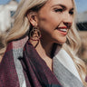 Formal Invitation Semi Precious Earrings in Wine Image - 1