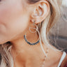 Formal Invitation Semi Precious Earrings in Black Image - 1