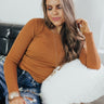 Ready To Jet Ribbed Top in Cinnamon Image - 1