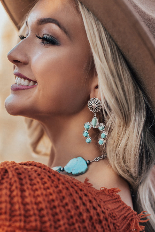 Sipping Martinis Turquoise Earrings