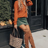 Sipping Cocoa Knit Sweater in Rust Image - 1