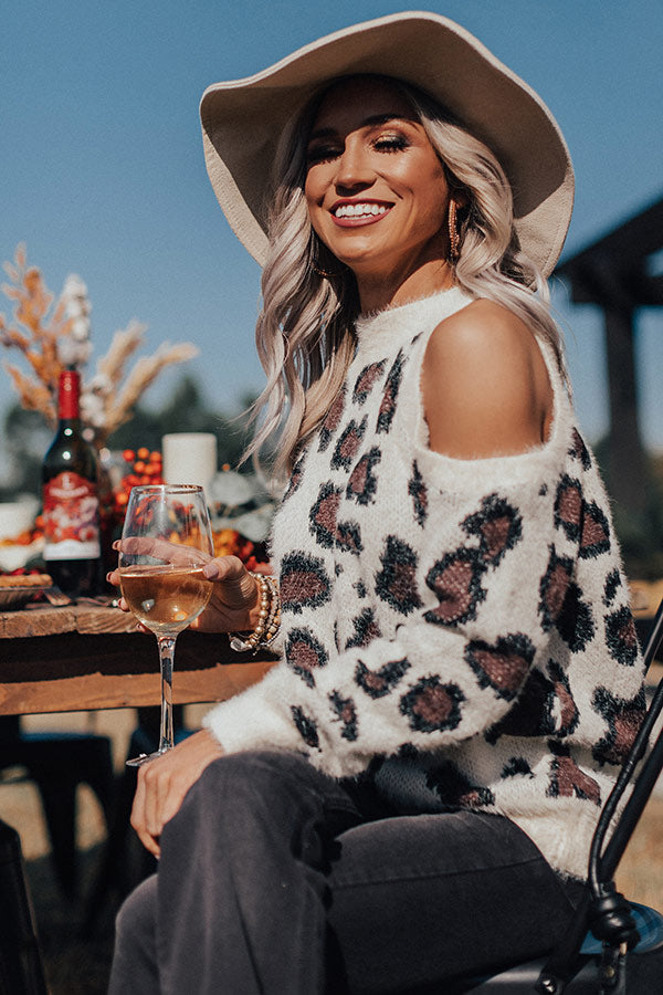 Chic Season Ultra Soft Leopard Sweater in Cream Image - 2