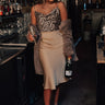 Evening Adventure Satin Skirt In Beige Image - 1