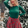 Ready To Jet Ribbed Top in Hunter Green Image - 1