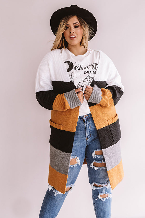 My True Love Colorblock Cardigan Curves Image - 1