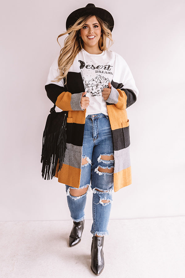 My True Love Colorblock Cardigan Curves Image - 1