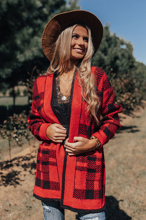 Must Be Manhattan Plaid Cardigan Image - 1