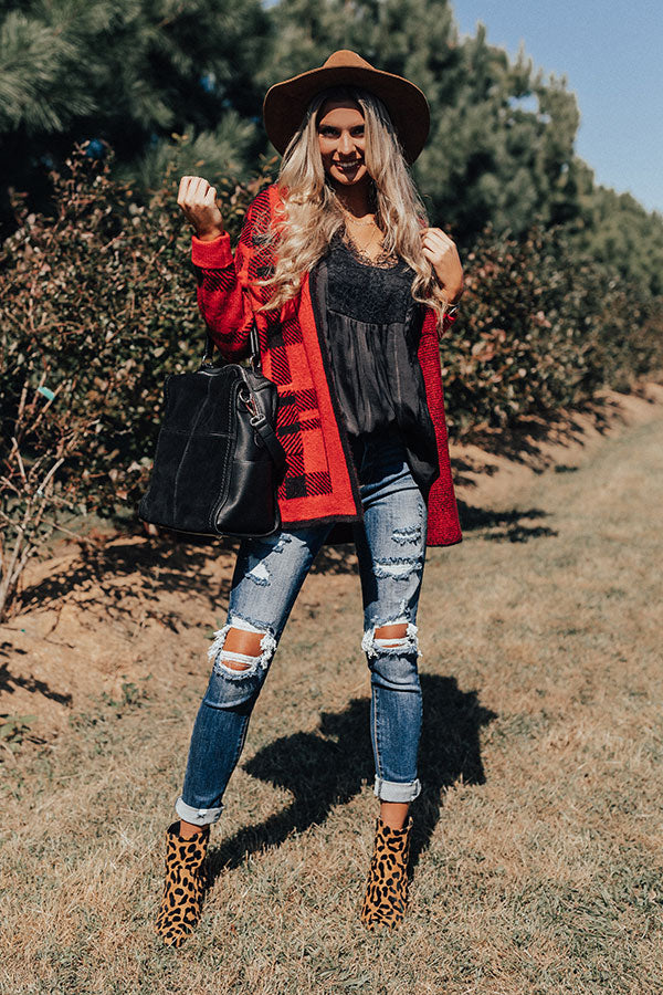 Must Be Manhattan Plaid Cardigan Image - 2