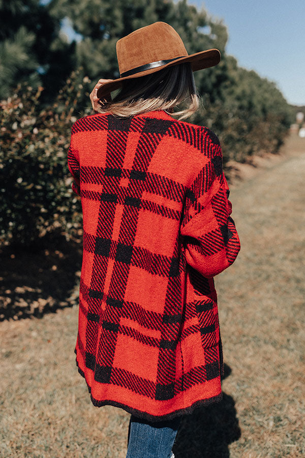 Must Be Manhattan Plaid Cardigan Image - 5