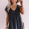 A Moment In Time Babydoll Shift Top In Navy Image - 1