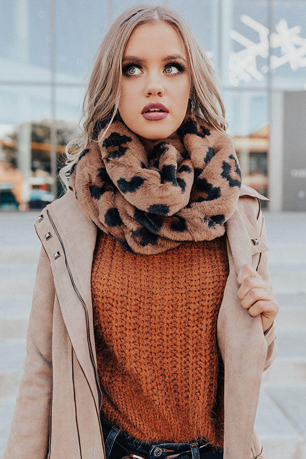 Style Fusion Leopard Plush Infinity Scarf