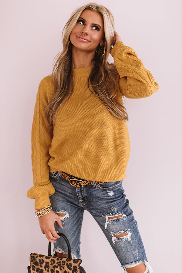 Sipping Cocoa Knit Sweater in Primrose Yellow Image - 2