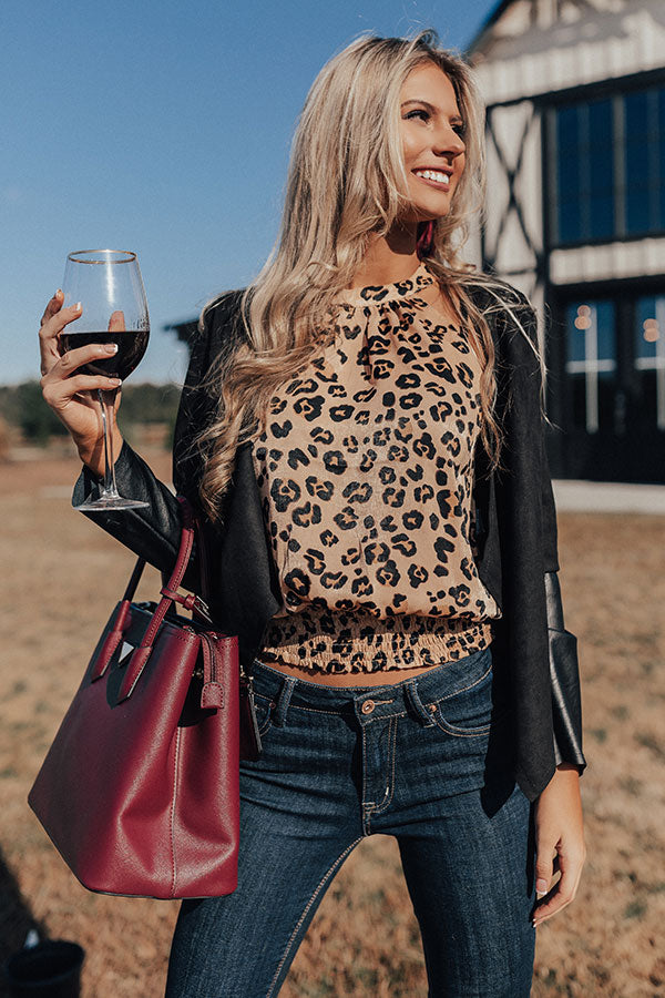 Sipping Martinis Leopard Tank