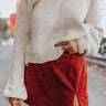 Name Dropper Faux Suede Skirt In Aurora Red Image - 1