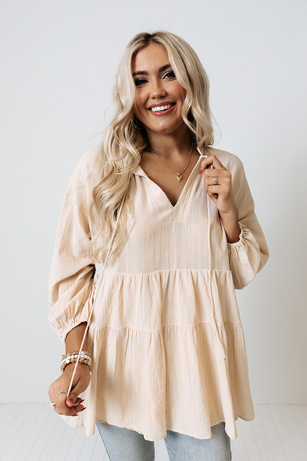 Must Be Manhattan Shift Top In Cream Image - 3