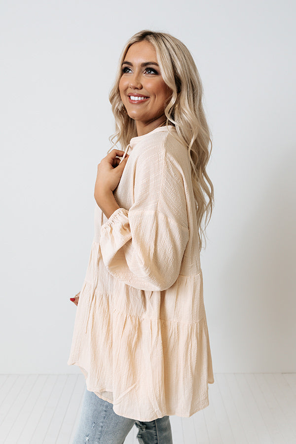 Must Be Manhattan Shift Top In Cream Image - 4