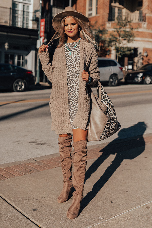 First Frost Cardigan In Taupe