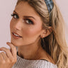 Girl About Town Plaid Headband In Blue Image - 1