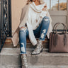 Misty Morning Knit Sweater In White Image - 1