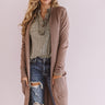 Take It From The Top Cardigan In Taupe Image - 1