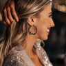 Gala Evening Hoop Earrings in Silver Image - 1