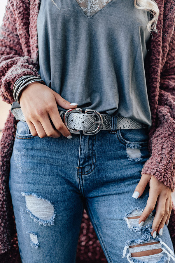 Chardonnay And Chic Snake Print Belt