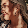 Seriously Sleek Tortoiseshell Hoop Earrings in Birch Image - 1