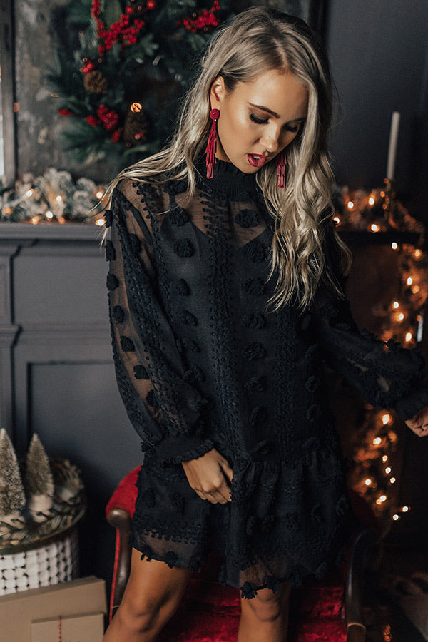 Way Too Cute Shift Dress In Black