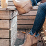 The Cort Faux Suede Bootie In Warm Taupe Image - 1