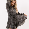 Friendly In France Pleated Shift Dress In Black Image - 1