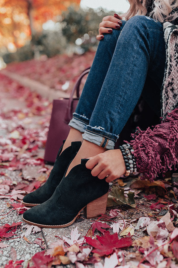 The Corey Faux Suede Bootie In Black Image - 1