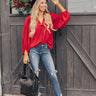 The City Life Shift Top In Crimson Image - 1