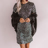 Flirting Over Cocktails Sequin Dress In Black Image - 1