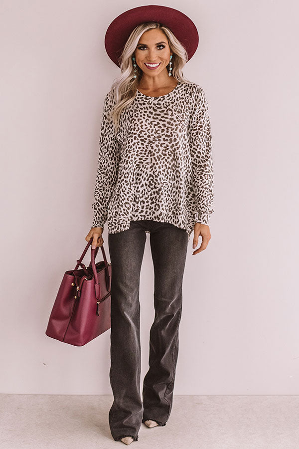 What A Treat Leopard Shift Sweater Image - 1