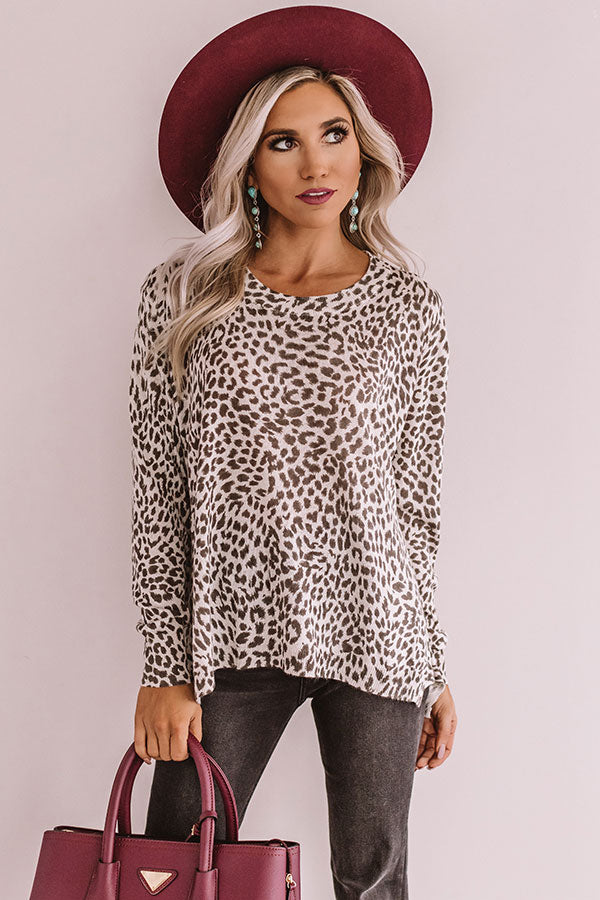 What A Treat Leopard Shift Sweater Image - 2