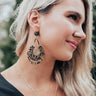 Posh Times Beaded Earrings In Black Image - 1