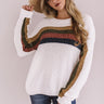 Horizon Point Chenille Sweater in White Image - 1