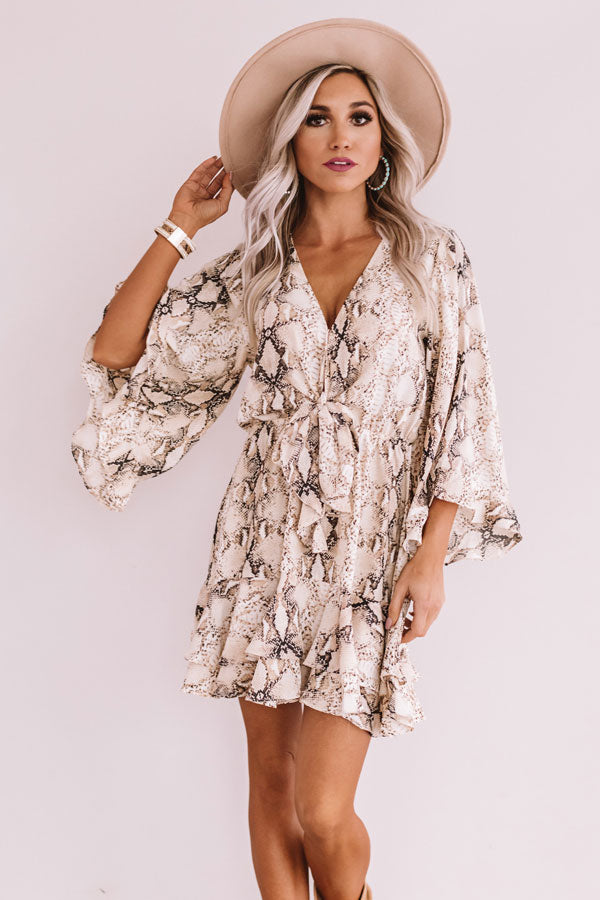 Lights, Camera, Fabulous Snake Print Dress Image - 2