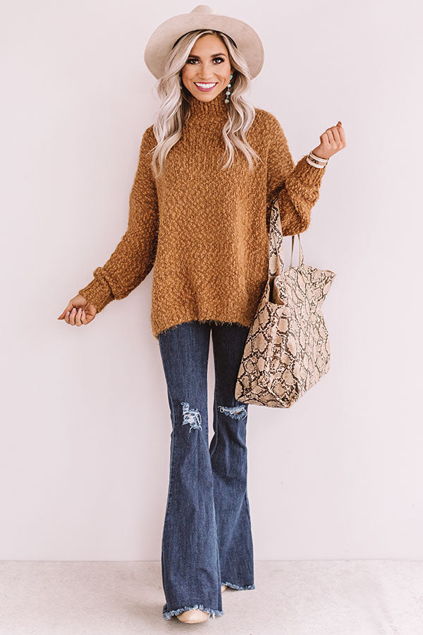 Cozy Choice Knit Sweater In Copper Image - 1